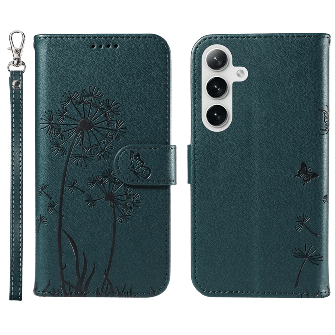 Comfycase Samsung S25 Plus / S24 Plus Dandelion Bookcase Hoesje Zwart