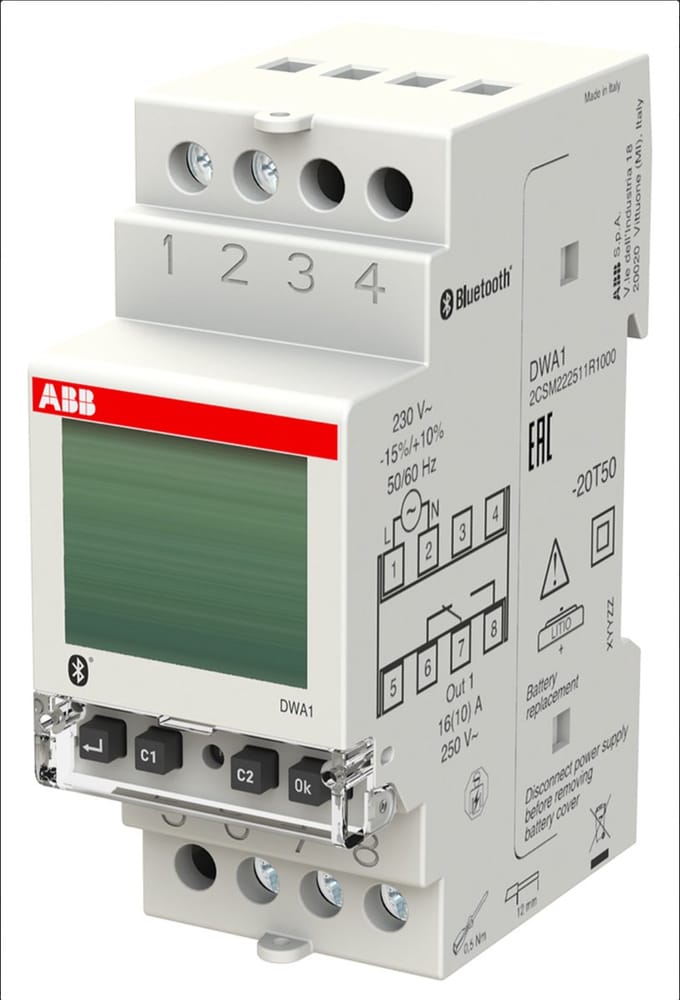 ABB Tijdschakelklok 1 kanaal met astro functie DWA1