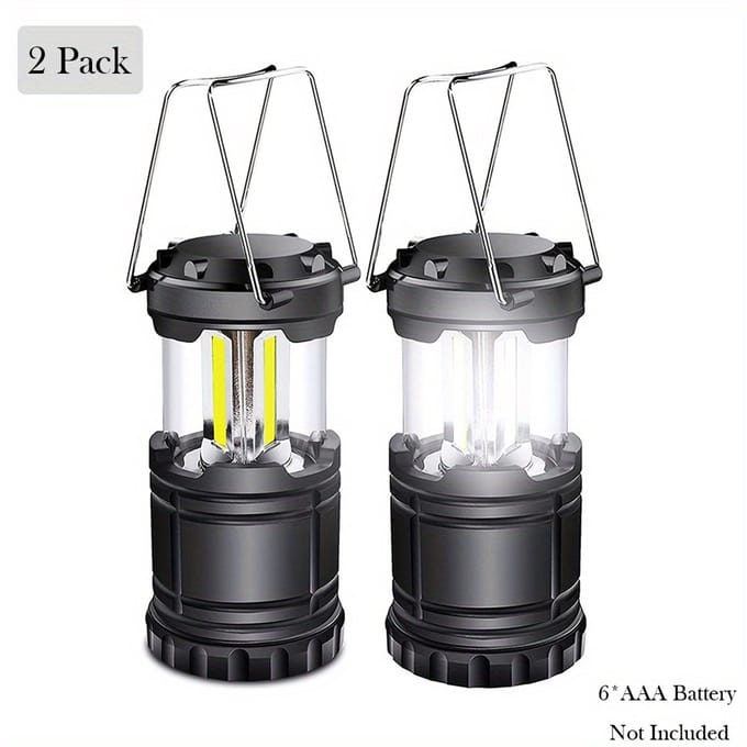Livé® 2x LED COB Camping Lantaarn – Draagbare Batterijverlichting