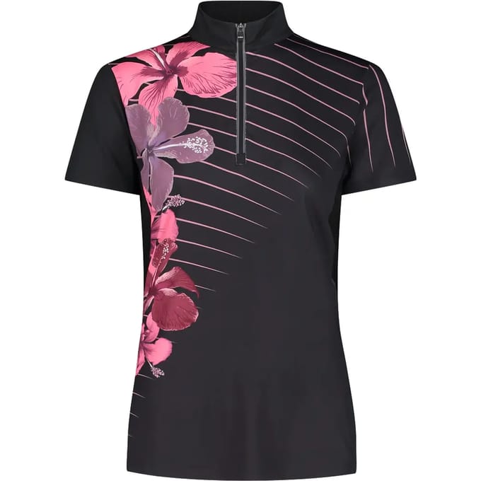 Dames-T-shirt met halve rits CMP