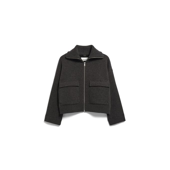 oversized bomberjack van katoenmix model 'COTTON-WOOL KNIT'
