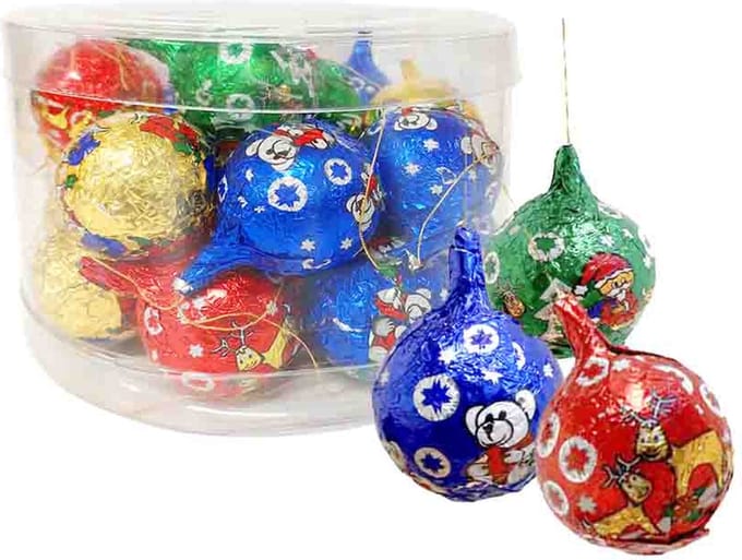 ABS - Chocolade kerstballen - 20 x 15 gram - kerstversiering - Kerst - Kerstboom - kerstdecoratie