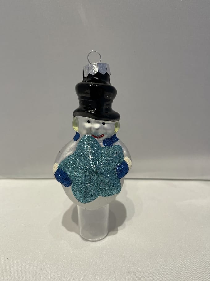 Set van 16 nostalgische kerstballen  glas kleur turquoise