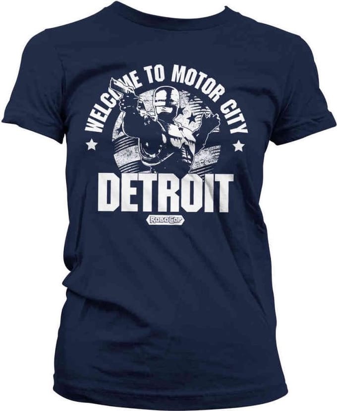 Robocop Dames Tshirt -L- Welcome To Motor City Blauw