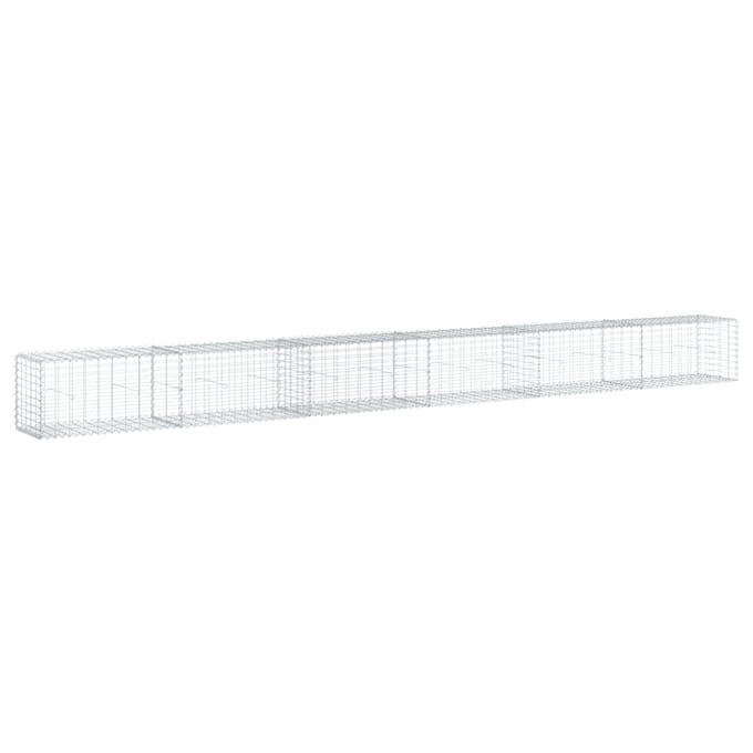 vidaXL - Schanskorf - 600x50x50 - cm - gegalvaniseerd - ijzer - zilverkleurig