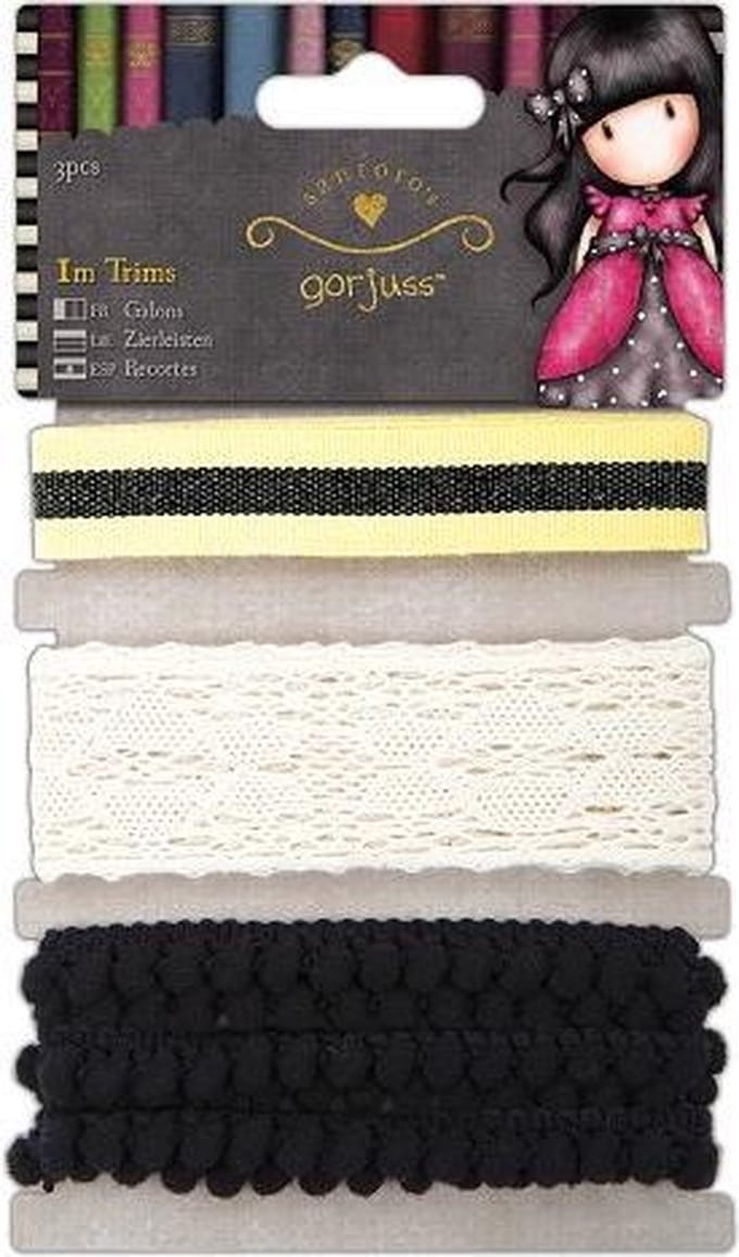 Docrafts Trims - Simply Gorjuss linten set - 3 stuks van 1 meter