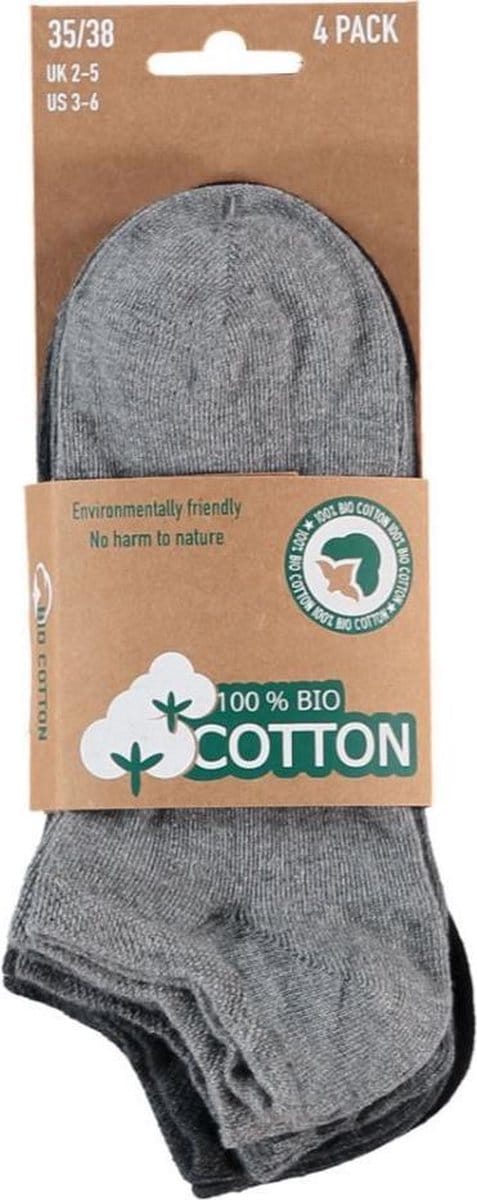 Apollo Sneakersokken Elastaan/Bio-katoen - 4-pack - Meerdere kleuren - 43-46