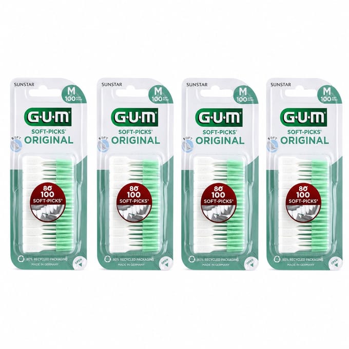 GUM - Soft-Picks Original - 4 x 100 stuks - Voordeelverpakking