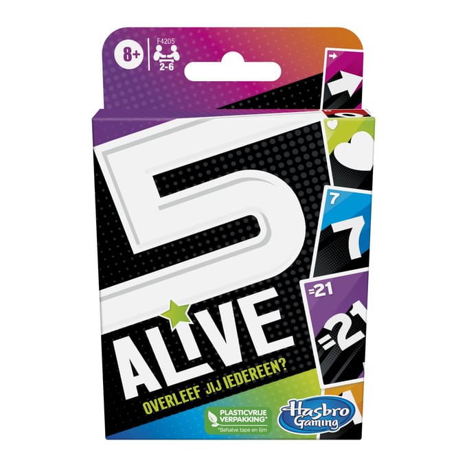 Hasbro 5 Alive kaartspel - 2-6 spelers, leeftijd 8 jaar en ouder