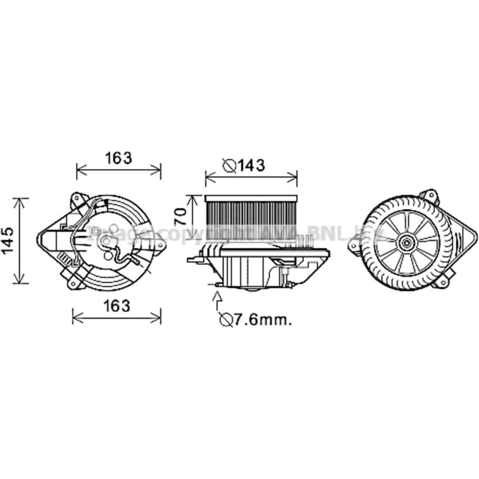 Elektromotor, interieurventilator AVA COOLING CN8510