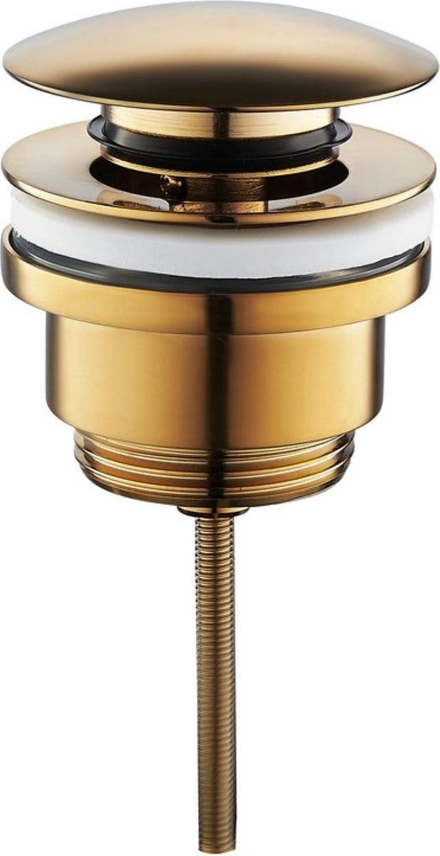 Sanifun Luxe Clickwaste Sprangler Geborsteld Messing – Wastafel & Fontein Clickafvoer