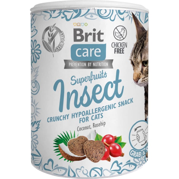 100g Brit Care Cat Snack Superfruits & Insecten Kattensnacks