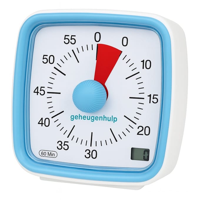 Visuele timer - maakt tijd zichtbaar-aftelschijf - Blauw- Geheugenhulp