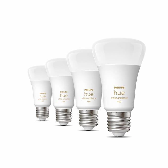 Philips Hue lampen - warm tot koelwit licht - E27 - 800 lumen - Bluetooth - 4 Stuks