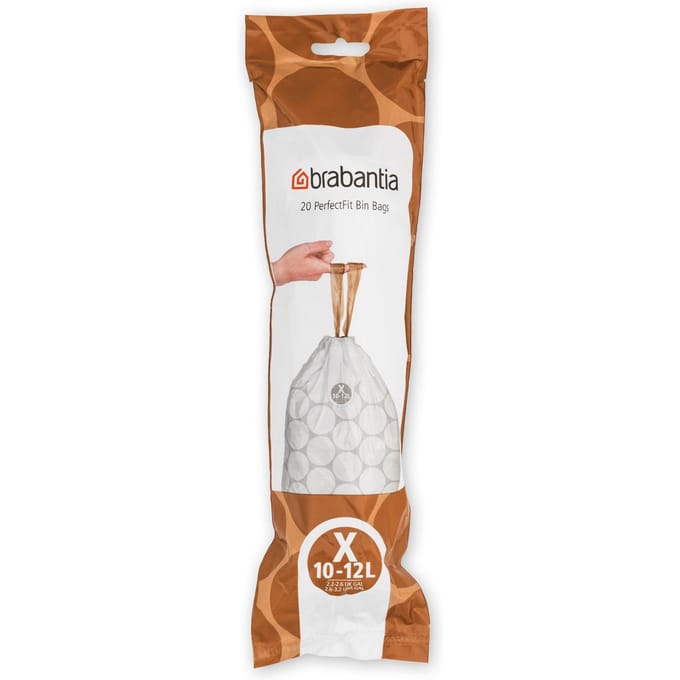 Brabantia PerfectFit Afvalzak met trekbandsluiting - 12 l - Code X - 20 stuks