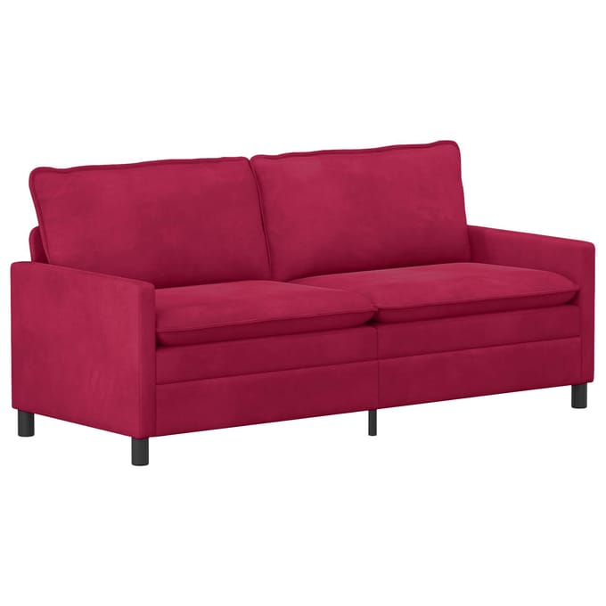 vidaXL - Bank - Wijnrood - 196 - x - 81 - x - 87,5 - cm - Fluweel