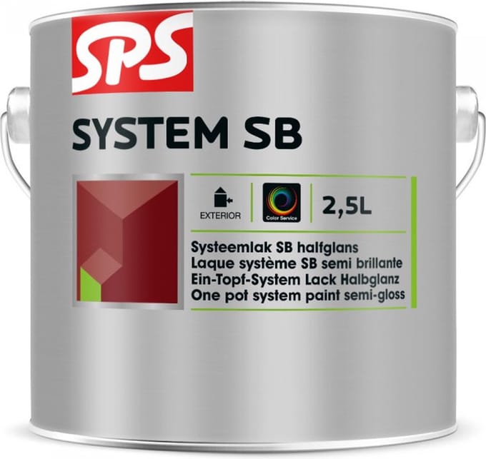 SPS System SB Wit 2,5L – Vochtregulerende Halfglans Eén-Potsysteemlak voor Buiten