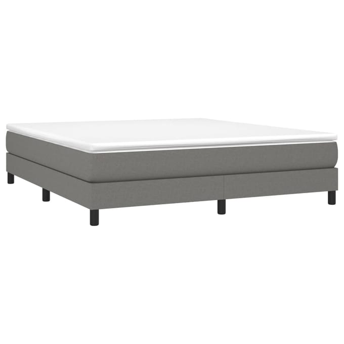 vidaXL - Boxspring - bed - stof - donkergrijs - 180x200 - cm