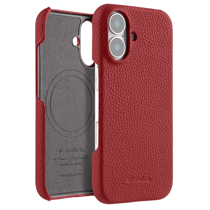 Melkco Apple iPhone 16 Leather MagSafe Cover Rood