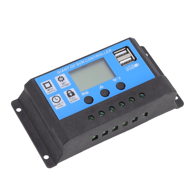 60W 18V Zonnepaneel Kit 100A Batterijlader Controller Batterij Oplaad Kit voor Buiten Landbouw wit