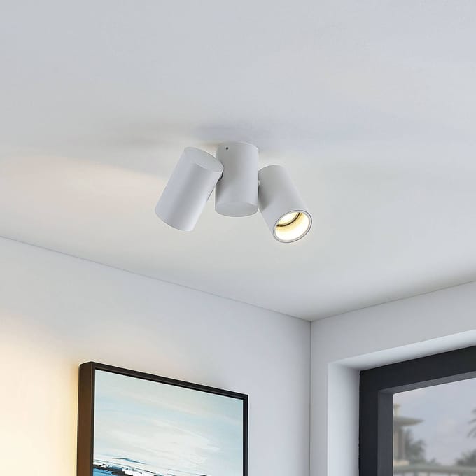 Arcchio - plafondlamp - 2lichts - Aluminium, metaal - H: 11.5 cm - GU10 - wit
