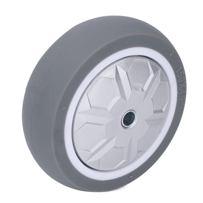 6 Inch Massief Zwenkwiel TPR Rubber Slijtvast Stil Wiel voor Karren Dienstkarren Handkarren