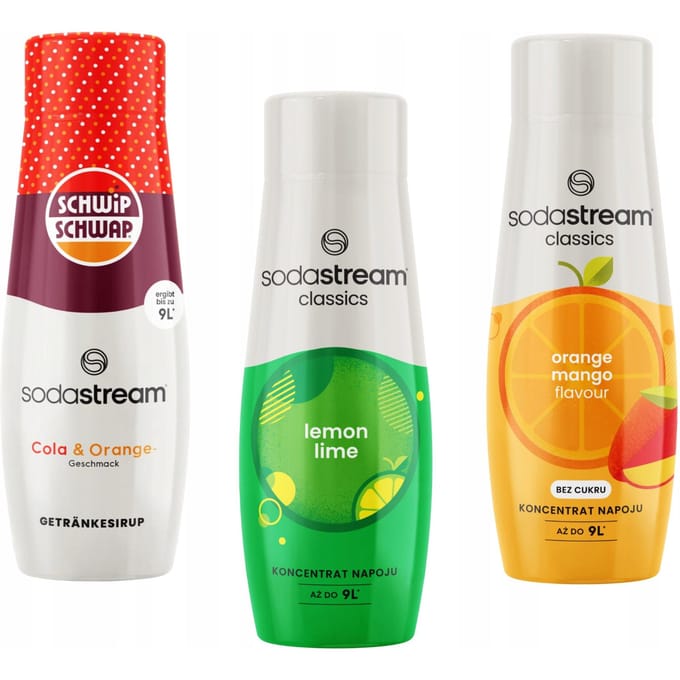 SodaStream – Schwip Schwap, LemonLime, Orange Mango – Fruitig Concentraten Set