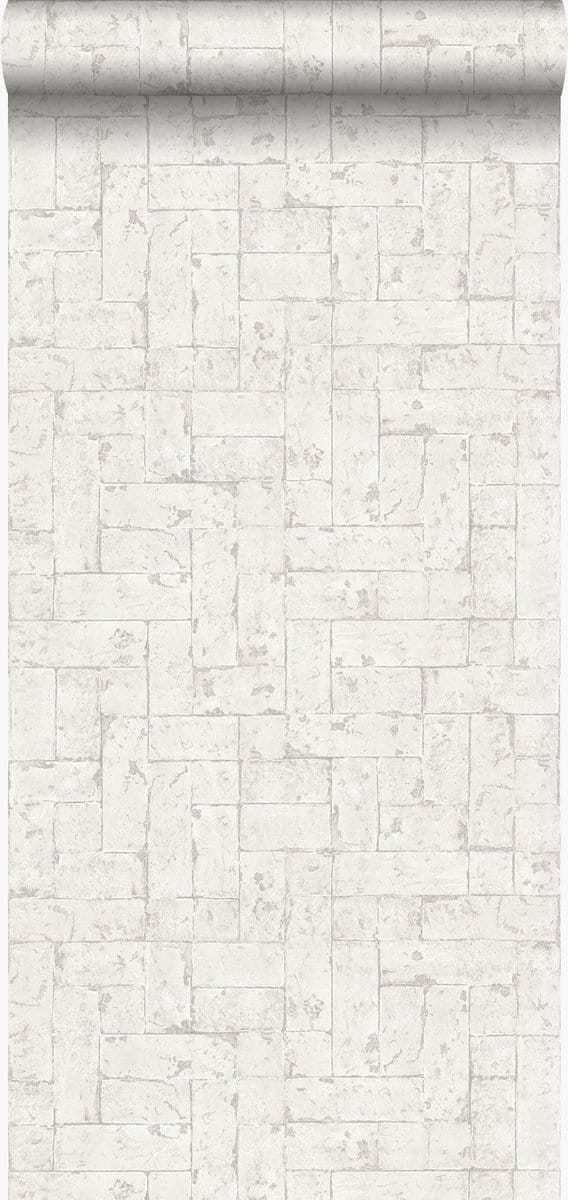 Origin Wallcoverings behang bakstenen gebroken wit - 53 cm x 10.05 m - 347567