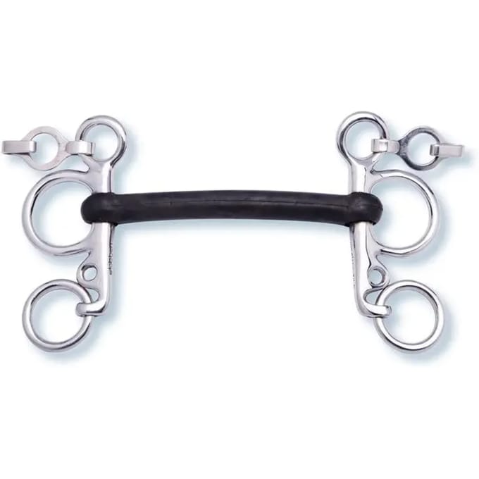 Stubben Steel Pelham rubber stubben 11.5 | Pelhams bit paard