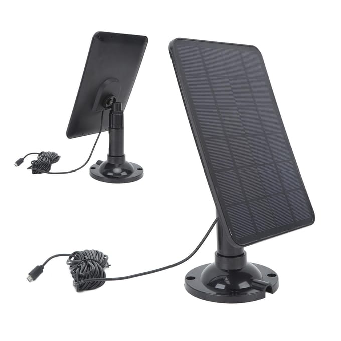 Camera Zonnepaneel Oplader 10W 5V Micro USB Zwart Zonne-oplaadpaneel voor Beveiligingscamera gray