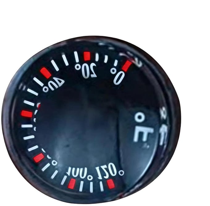 Temperatuurmeter Auto - Analoge Thermometer - Temperatuur Bewaken - Zonder Batterij - 3 cm - Transparant