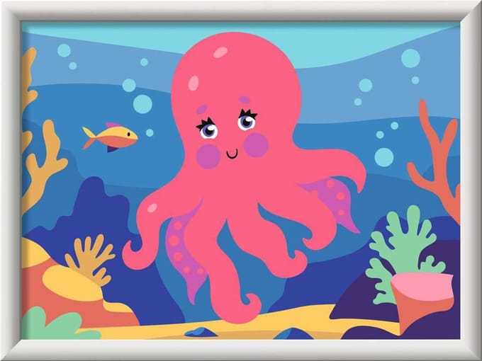 Ravensburger – CreArt: Octopus (Neon) – Schilderen op Nummer