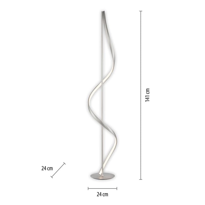 Q-Smart-Home Paul Neuhaus Q-Swing LED vloerlamp, staal