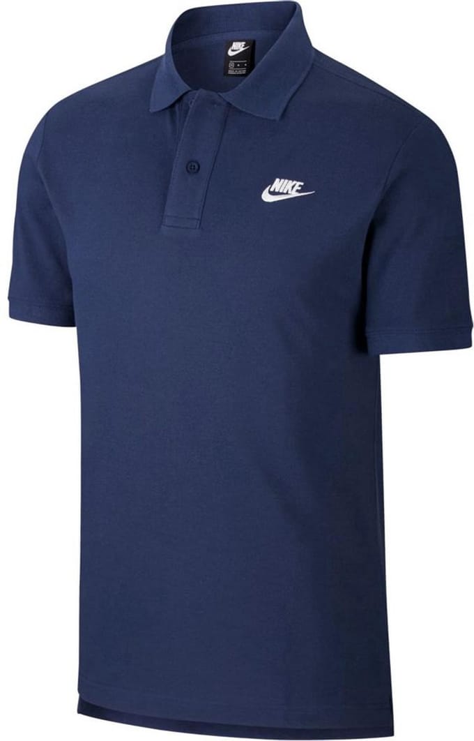 Nike Sportswear Poloshirt Heren - Maat M - Obsidiaan/wit