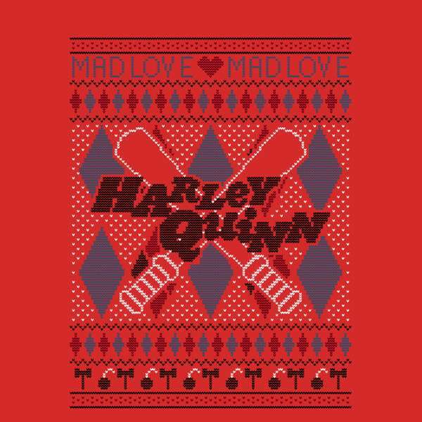 Harley Quinn Christmas Jumper - Red - M