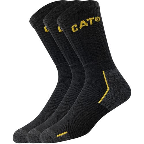 Caterpillar 3 Paar werksokken (Zwart, 43-46)