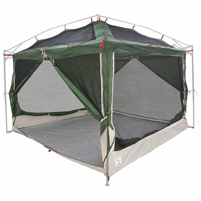 vidaXL - Binnen - Tent - 7-Persoons - 7-persoons - Groen - en - Grijs