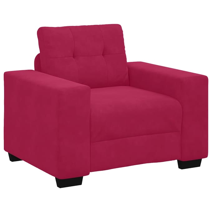 vidaXL - Sofastoel - Wijnrood - 100x78x80 - cm - Fluweel