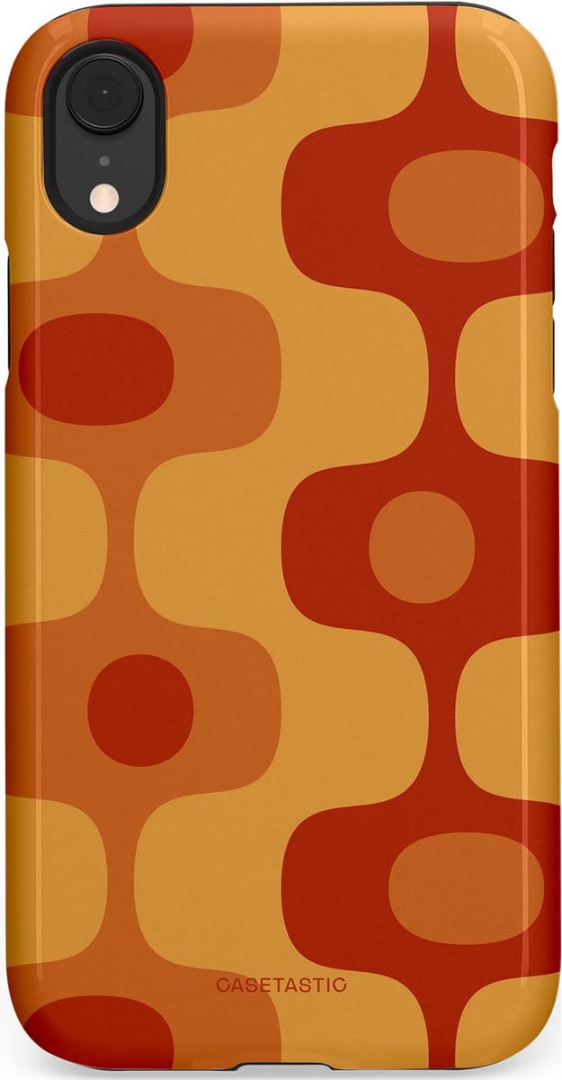 Casetastic hoesje geschikt voor Apple iPhone XR - Dubbellaagse bescherming - Vintage Rust - Fashion Case - Terracotta Goud