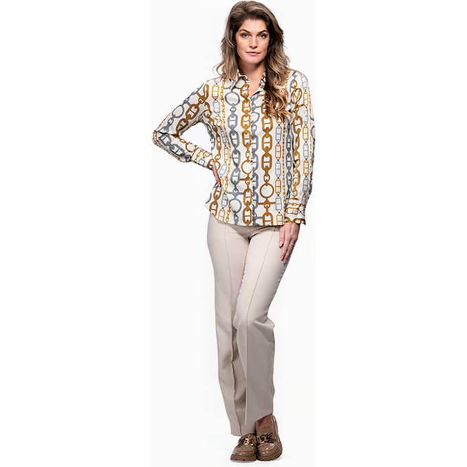 Mucho Gusto Blouse St. Denis Ecru Chains Taglia: S | Magliette intime Outlet | Donna | Marrone