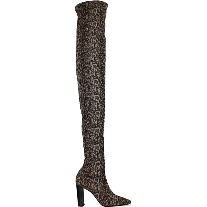 Saint Laurent Moon dijhoge laarzen Nude