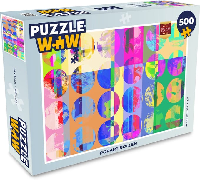 Puzzel Popart bollen - Legpuzzel - Puzzel 500 stukjes