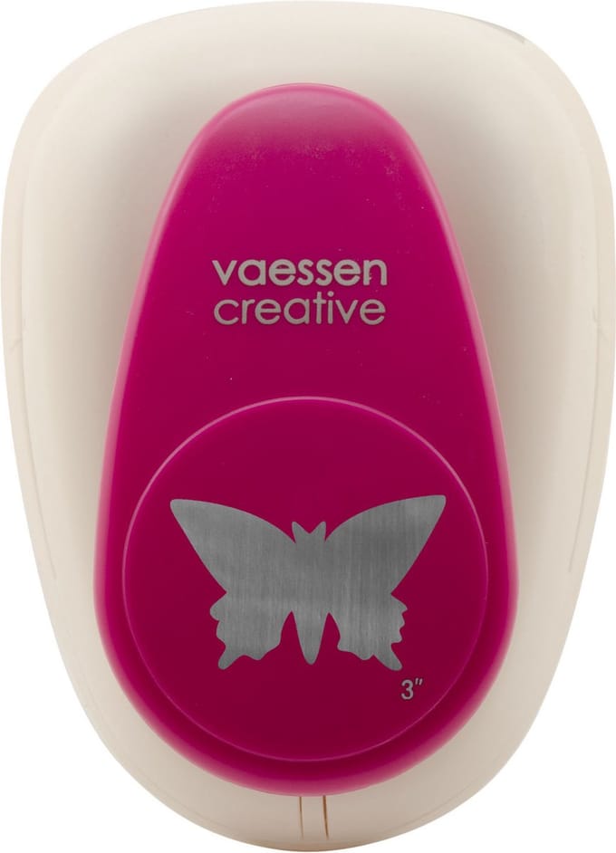 Vaessen Creative Pons - Figuurpons - Vlinder - 4,2 x 7 cm