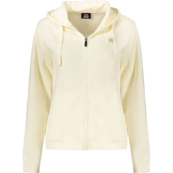 Noorwegen 1963 Witte Katoenen Dames Hoodie Sweatshirt