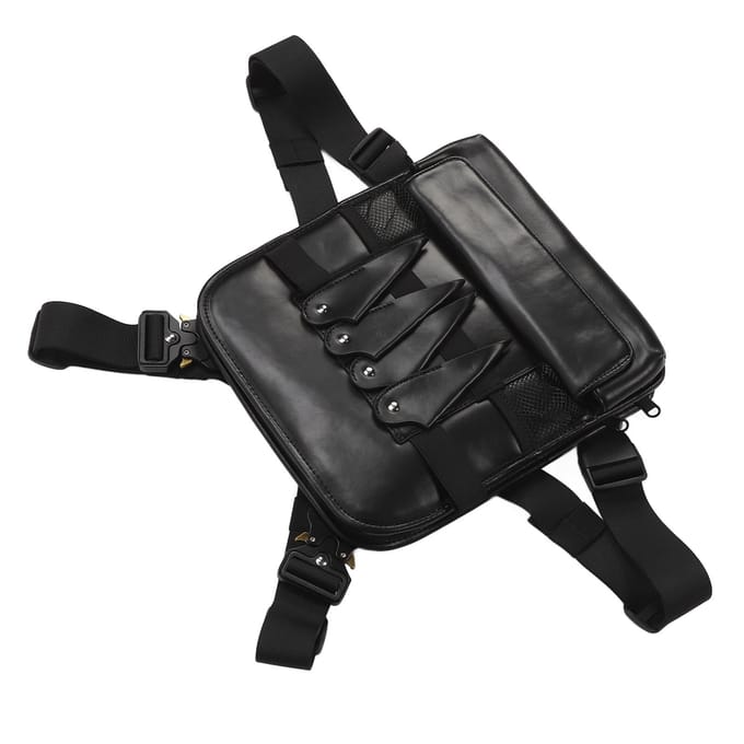 Kapper Taille Tas PU Grote Capaciteit Multifunctioneel Salon Etui Kapper Etui Kappersgereedschap black