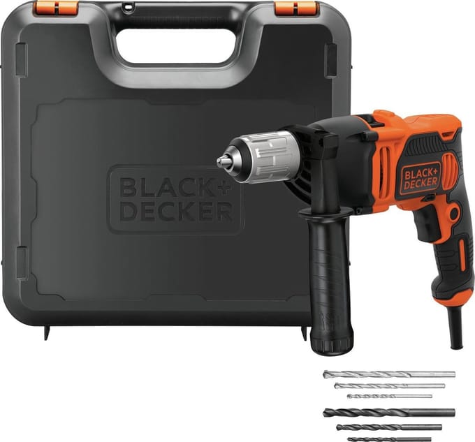 BLACK+DECKER 850W klopboormachine, 1 snelheid, koffer - BEH850K-QS
