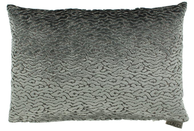 Claudi - sierkussen Taddeo - Steel/Green - 45x45 cm