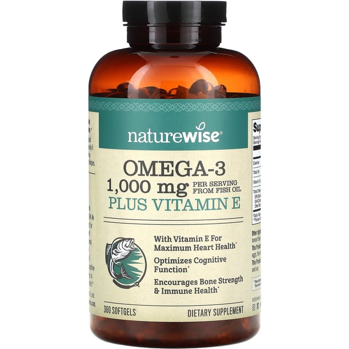 Omega 3 Plus Vitamine E, 360 Softgels