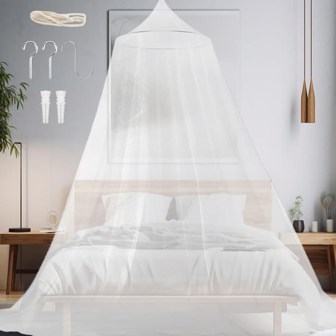 Klamboe Bed - Muggennet - Bescherming Insecten - Fijnmazig Net - Groot Formaat - Wit