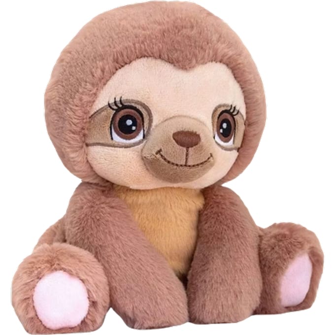 Keel Toys Luiaard pluche knuffel 16 cm - zacht - geborduurde ogen - knuffelbeest